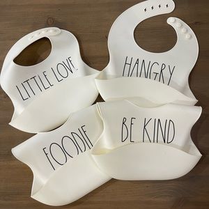 4 Rae Dunn Rubber Bibs
